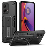 EIDERWOOD Motorola Moto G84 Tough Case w. Finger Ring & Kickstand - Black