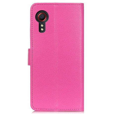 Samsung Galaxy Xcover 7 Leather Flip Case with Wallet - Pink