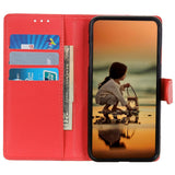 Samsung Galaxy Xcover 7 Leather Flip Case with Wallet - Red