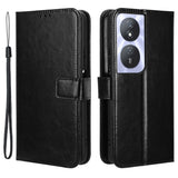 EIDERWOOD Honor X7b / 90 Smart Faux Leather Flip Case with Strap - Black