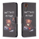 EIDERWOOD Samsung Galaxy Xcover 7 Flip Case with 2 x Card Holder - "Don't Touch My Phone" Bear
