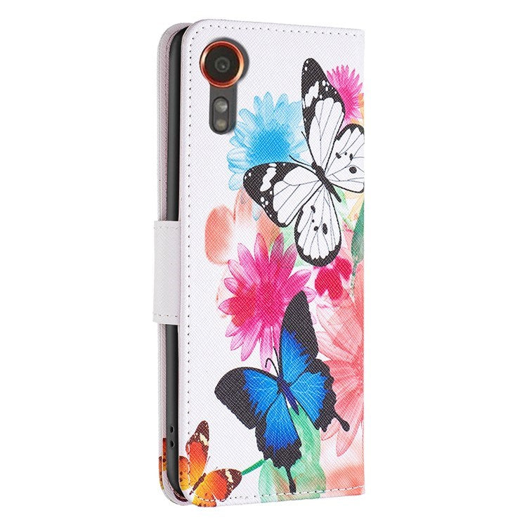EIDERWOOD Samsung Galaxy Xcover 7 Flip Case with 2 x Card Holder - Butterflies & Flowers