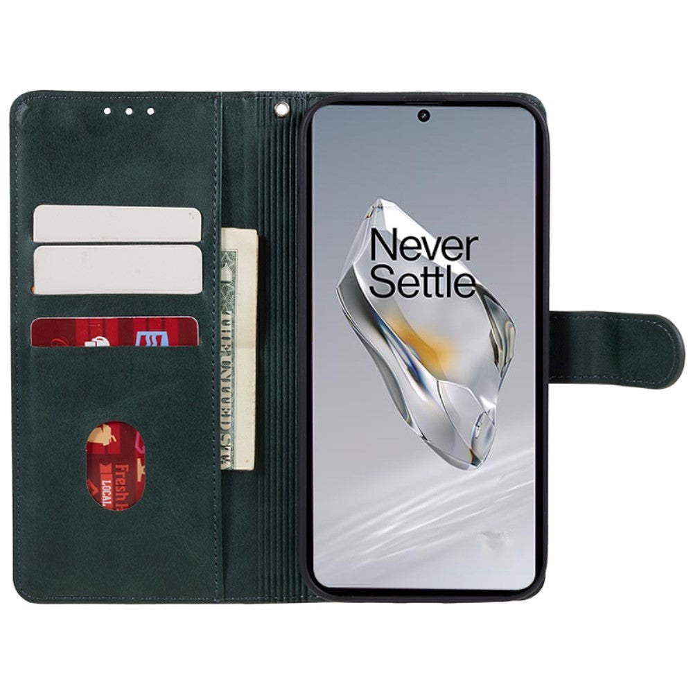 OnePlus 12R Leather Case with Wallet - Green