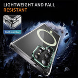 EIDERWOOD Samsung Galaxy S23 Ultra Hybrid Plastic Case - MagSafe Compatible - Transparent / Green