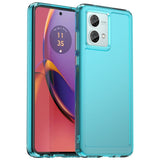 EIDERWOOD Motorola Moto G84 Transparent Flexible Plastic Case - Blue