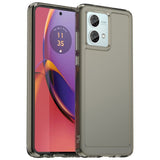 EIDERWOOD Motorola Moto G84 Transparent Flexible Plastic Case - Grey