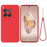 EIDERWOOD OnePlus 12R Liquid Silicone Case w. Strap - Red