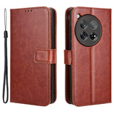 EIDERWOOD OnePlus 12R Leather Flip Case w. Stand & Wallet - Brown