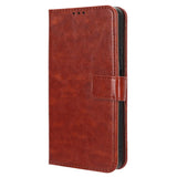 EIDERWOOD OnePlus 12R Leather Flip Case w. Stand & Wallet - Brown