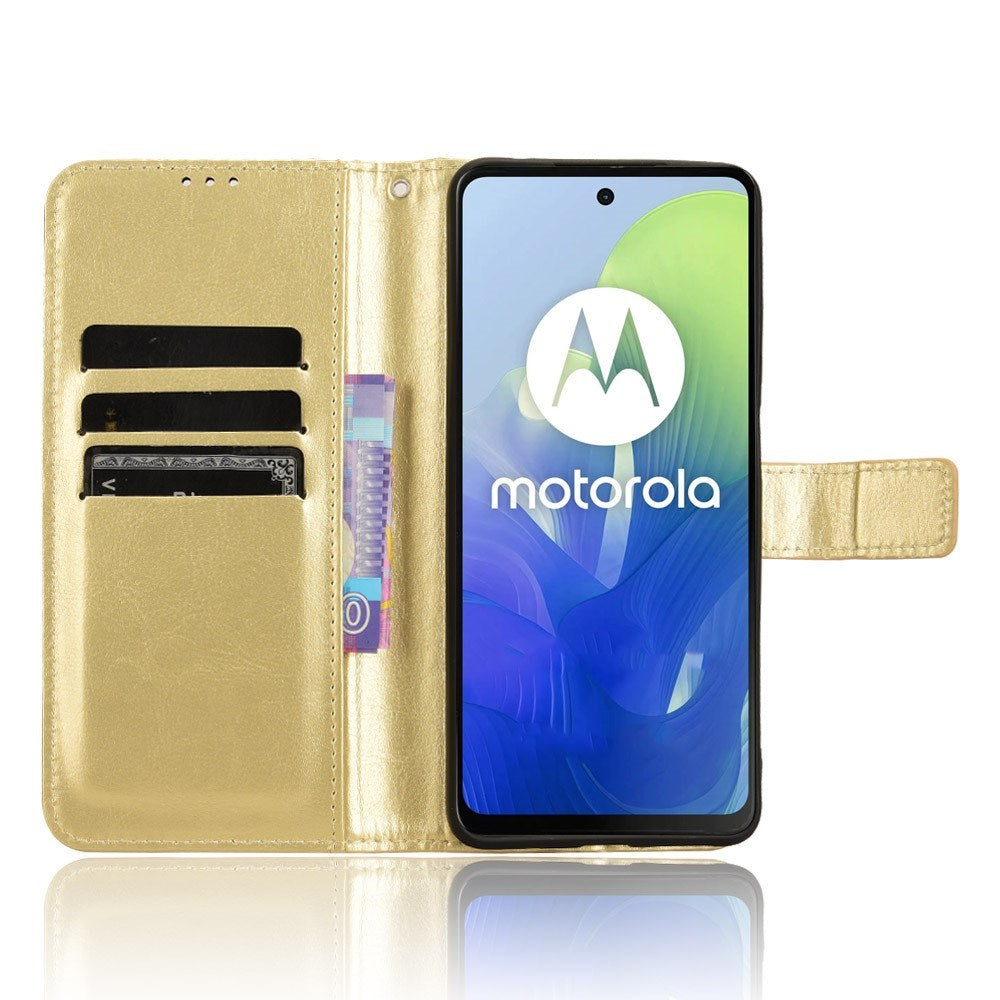 EIDERWOOD Motorola Moto G04 / G24 / G24 Power Leather Flip Case w. Stand & Wallet - Gold