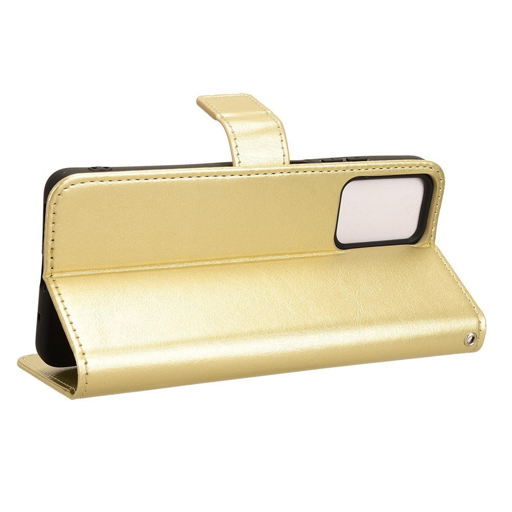 EIDERWOOD Motorola Moto G04 / G24 / G24 Power Leather Flip Case w. Stand & Wallet - Gold