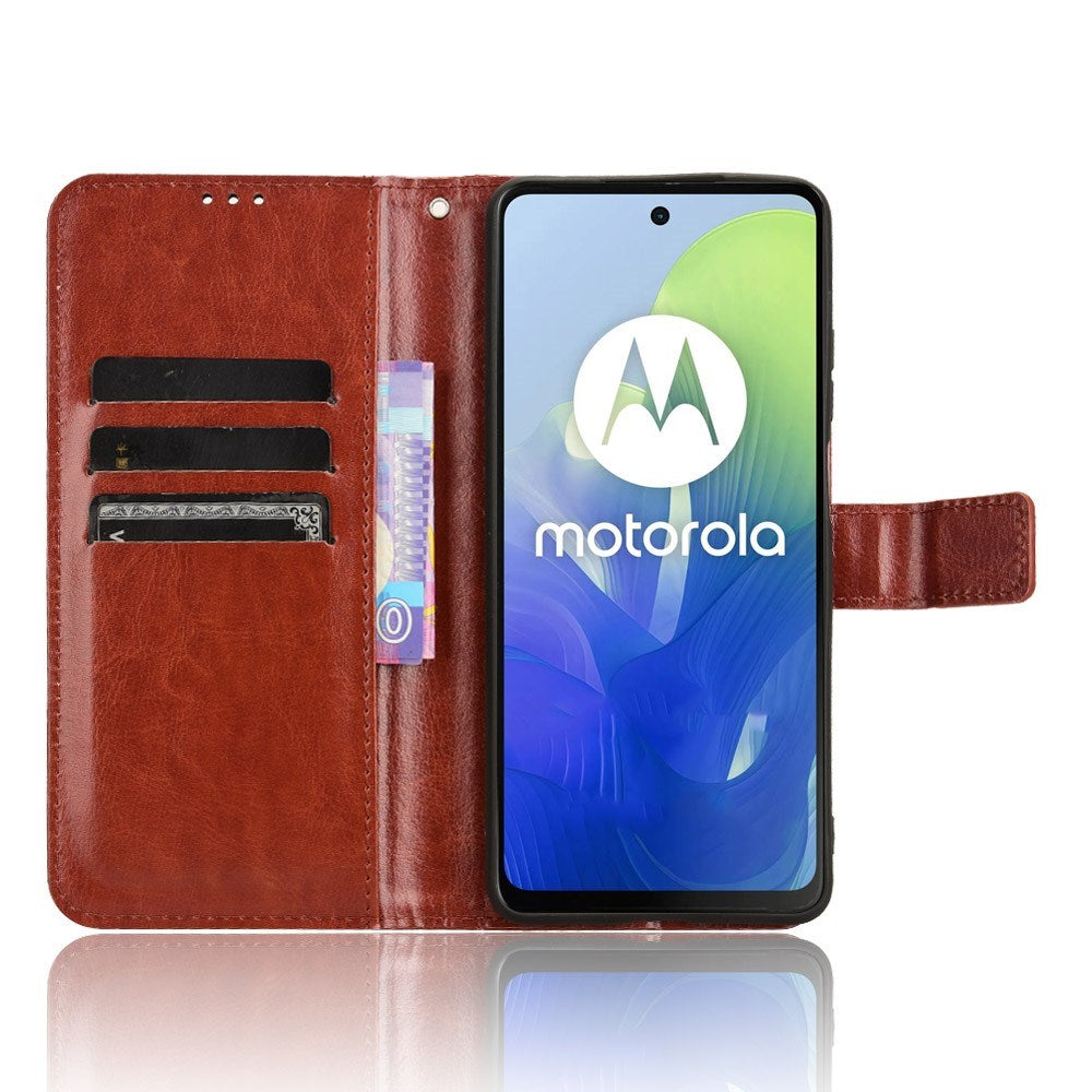 EIDERWOOD Motorola Moto G04 / G24 / G24 Power Leather Flip Case w. Stand & Wallet - Brown