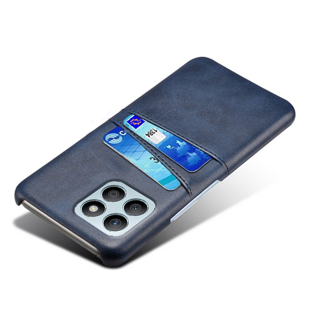 EIDERWOOD Honor X8b Leather Coated Plastic Case with Card Holder - Blue