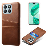 EIDERWOOD Honor X8b Leather Coated Plastic Case with Card Holder - Brown