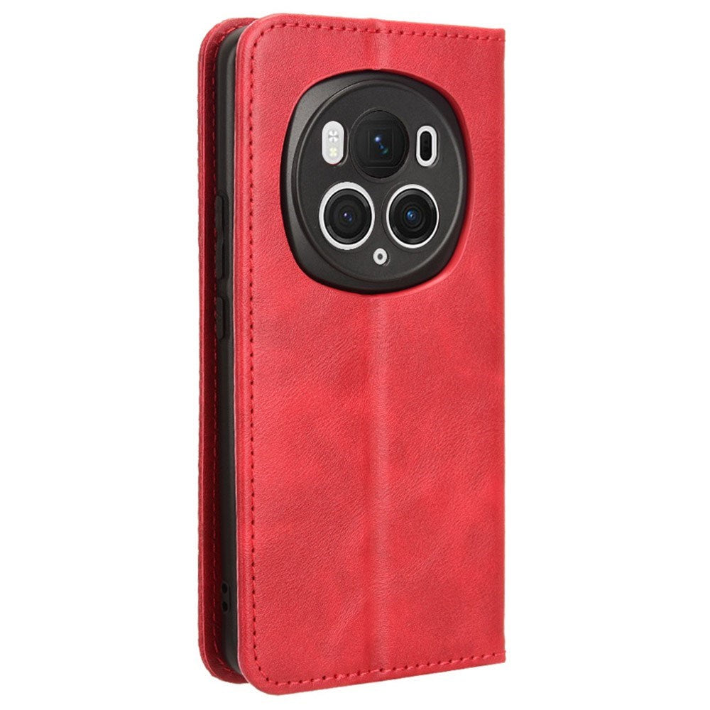 EIDERWOOD Honor Magic6 Pro (5G) Magnetic Faux Leather Flip Case - Red