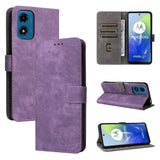 EIDERWOOD Motorola Moto G04 / G24 / G24 Power Leather Case with Wallet and Strap - Purple