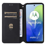 EIDERWOOD Motorola Moto G04 / G24 / G24 Power Leather Wallet Case - Rhombus - Blue