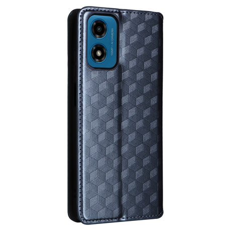 EIDERWOOD Motorola Moto G04 / G24 / G24 Power Leather Wallet Case - Rhombus - Blue