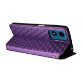 EIDERWOOD Motorola Moto G04 / G24 / G24 Power Leather Wallet Case - Rhombus - Purple