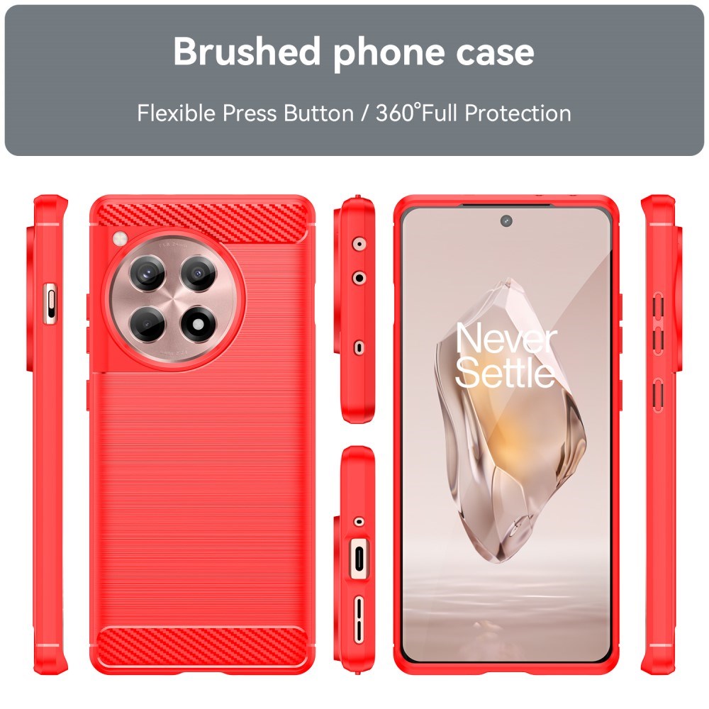 OnePlus 12R Brushed Carbon Case - Red