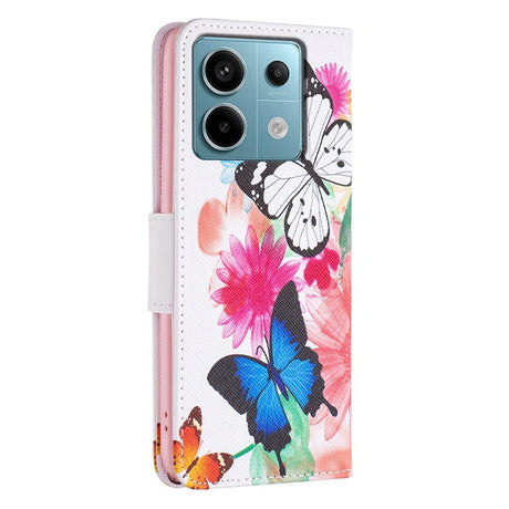 EIDERWOOD Xiaomi Redmi Note 13 Pro (4G) / Poco M6 Pro Leather Flip Case w. Wallet & Print - Butterflies