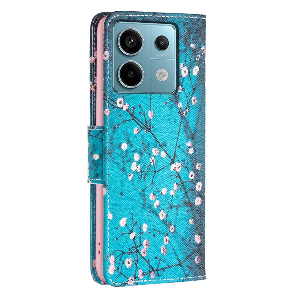 EIDERWOOD Xiaomi Redmi Note 13 Pro (4G) / Poco M6 Pro Leather Flip Case w. Wallet & Print - Tree with Flowers