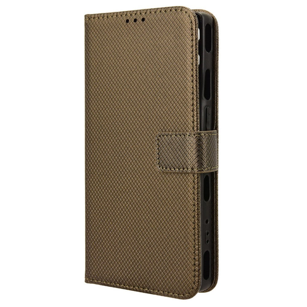 EIDERWOOD Xiaomi Redmi Note 13 Pro (4G) / Poco M6 Pro  Leather Flip Case w. Strap & Texture - Brown