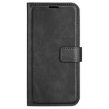 EIDERWOOD Xiaomi Redmi Note 13 (4G) Leather Flip Case w. Card Holder & Magnetic Closure - Black