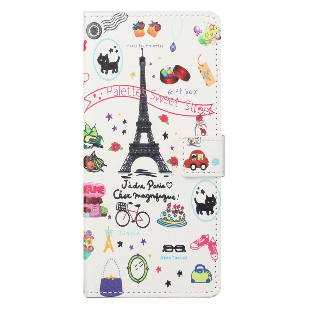 EIDERWOOD Xiaomi Redmi Note 13 (5G) Artificial Leather Flip Case w. Wallet & Stand Function - the Eiffel Tower