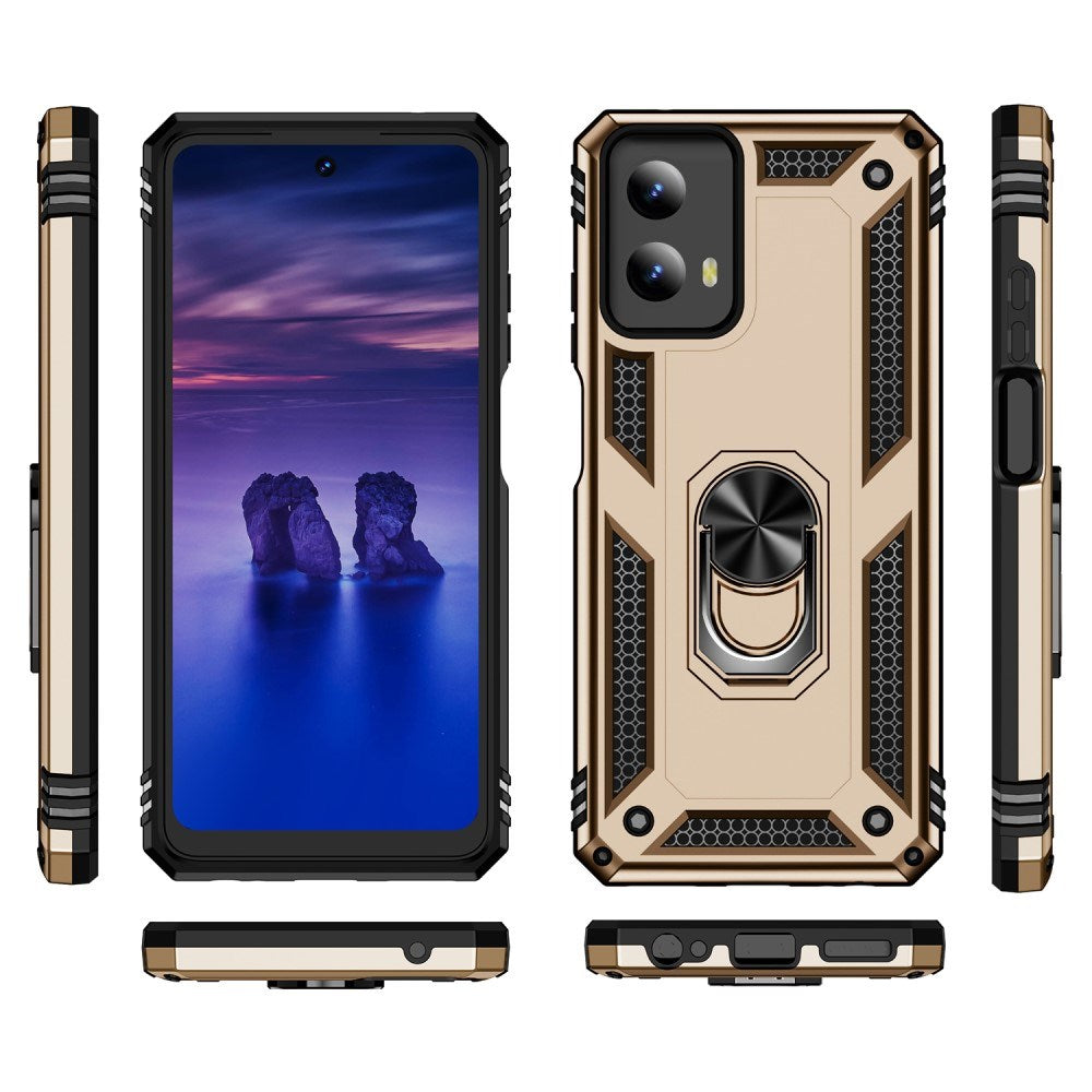 EIDERWOOD Motorola Moto G Play (2024) Tough Case w. Magnetic Kickstand - Gold