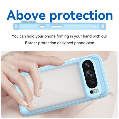 EIDERWOOD Google Pixel 9 / Pixel 9 Pro Hybrid Plastic Case - Transparent / Light Blue