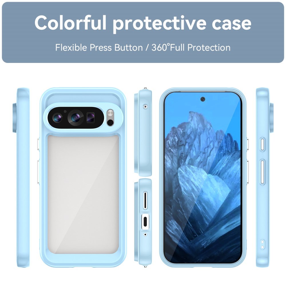 EIDERWOOD Google Pixel 9 / 9 Pro Hybrid Plastic Case - Transparent / Light Blue