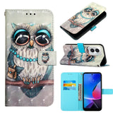 EIDERWOOD Motorola Moto G Play (2024) Artificial Leather Flip Case with Strap & Purse - Owl