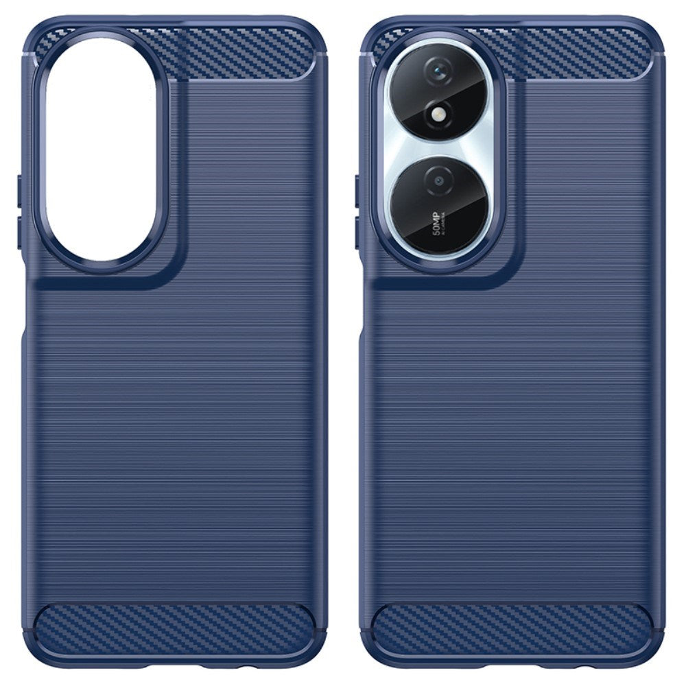 EIDERWOOD Honor X7b / 90 Smart Brushed Carbon Fiber Flexible Plastic Case - Blue