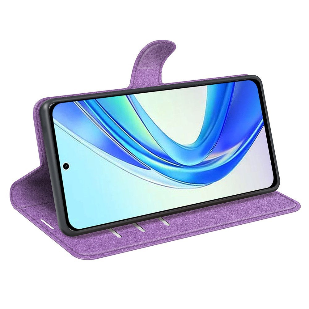 EIDERWOOD Honor X7b / 90 Smart Faux Leather Flip Case with Cardholder & Stand Function - Purple