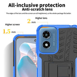 EIDERWOOD Motorola Moto G Play (2024) Hybrid Tough Case w. Kickstand - Black / Blue