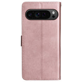 EIDERWOOD Google Pixel 9 Pro XL Leather Flip Case with Wallet and Strap - Rose Gold