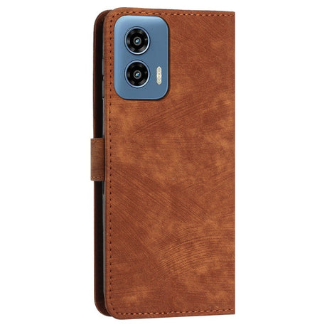 EIDERWOOD Motorola Moto G Play 5G (2024) Leather Flip Case with Wallet and Strap - Black