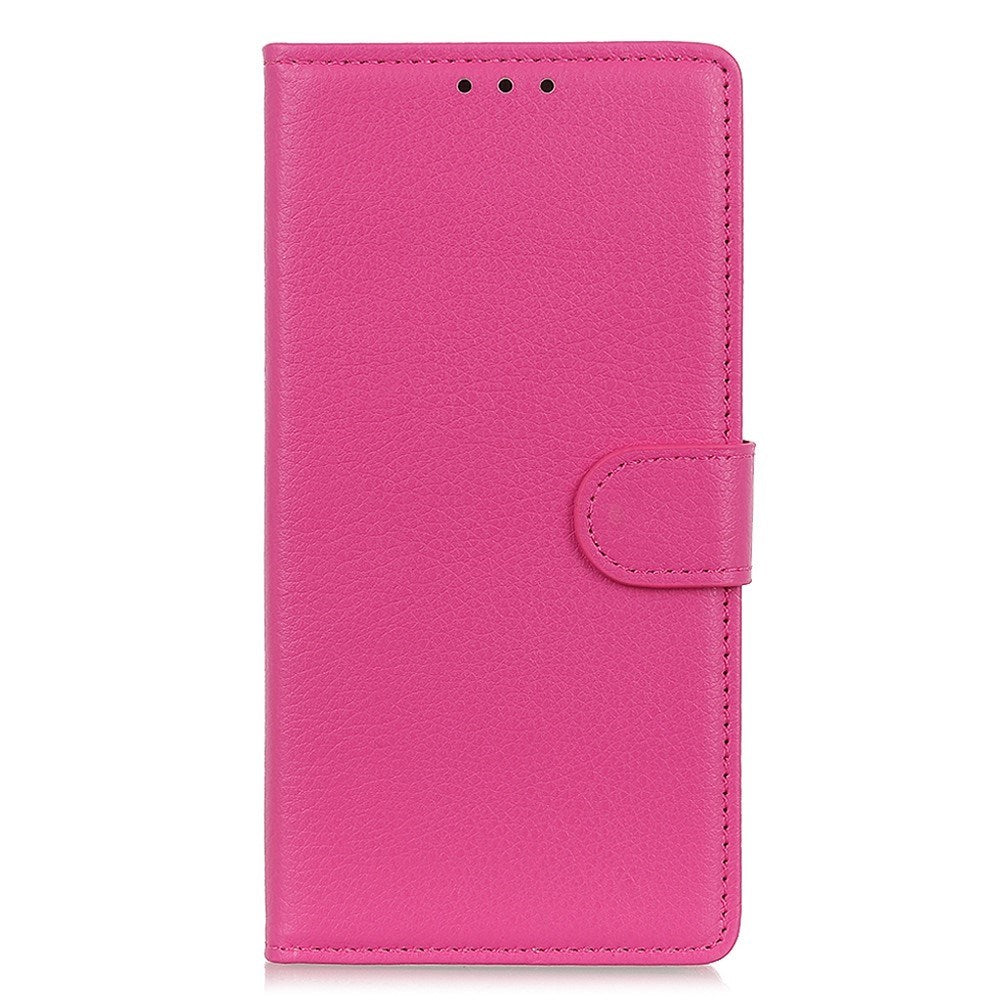 EIDERWOOD Motorola Moto E14 4G / G04 4G / G04s 4G / G24 4G Litchi Texture Stand Phone Cover - Pink