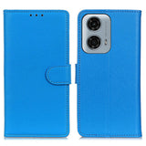 EIDERWOOD Motorola Moto E14 4G / G04 4G / G04s 4G / G24 4G Litchi Texture Stand Phone Cover - Blue