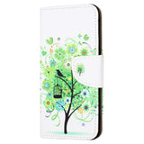 EIDERWOOD Motorola Moto G24 Power Leather Wallet Case w. Print - Green Tree