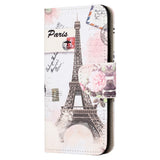 EIDERWOOD Motorola Moto G24 Power Leather Wallet Case w. Print - the Eiffel Tower