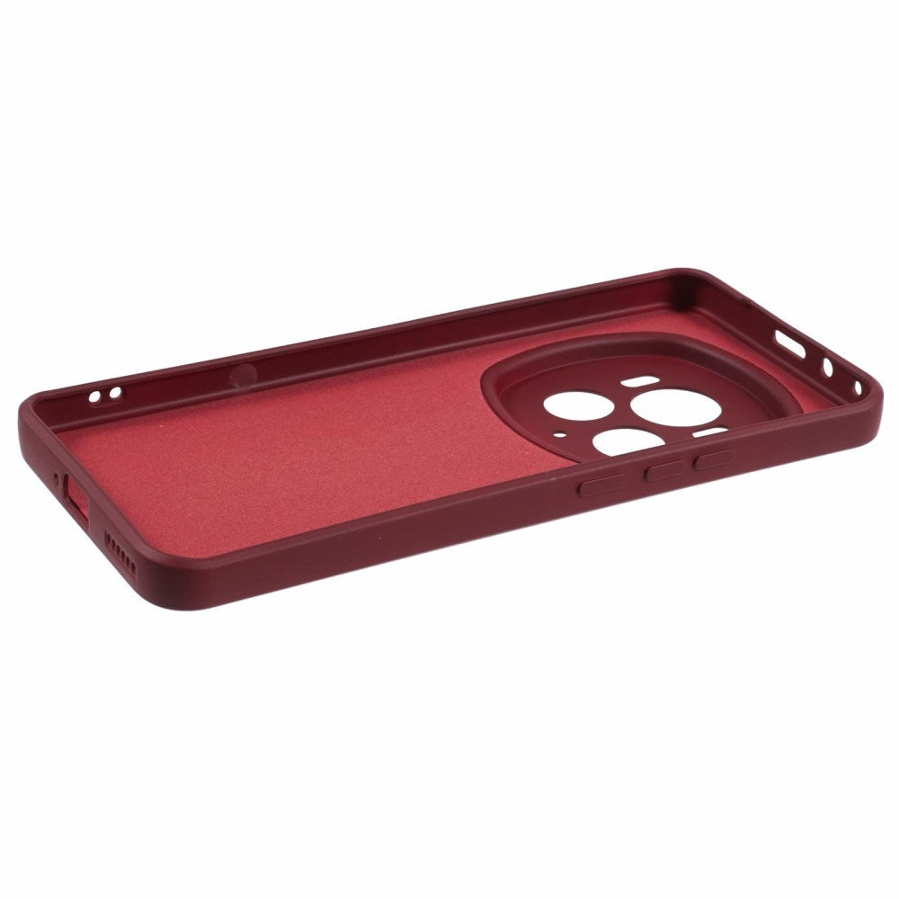 EIDERWOOD Honor Magic6 Pro 5G Case – Flexible Plastic Cover with Fiber Lining and Precise Lens Cutout - Wine Red