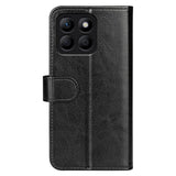 EIDERWOOD Honor X8b Leather Wallet Case w. Magnetic Lock - Black