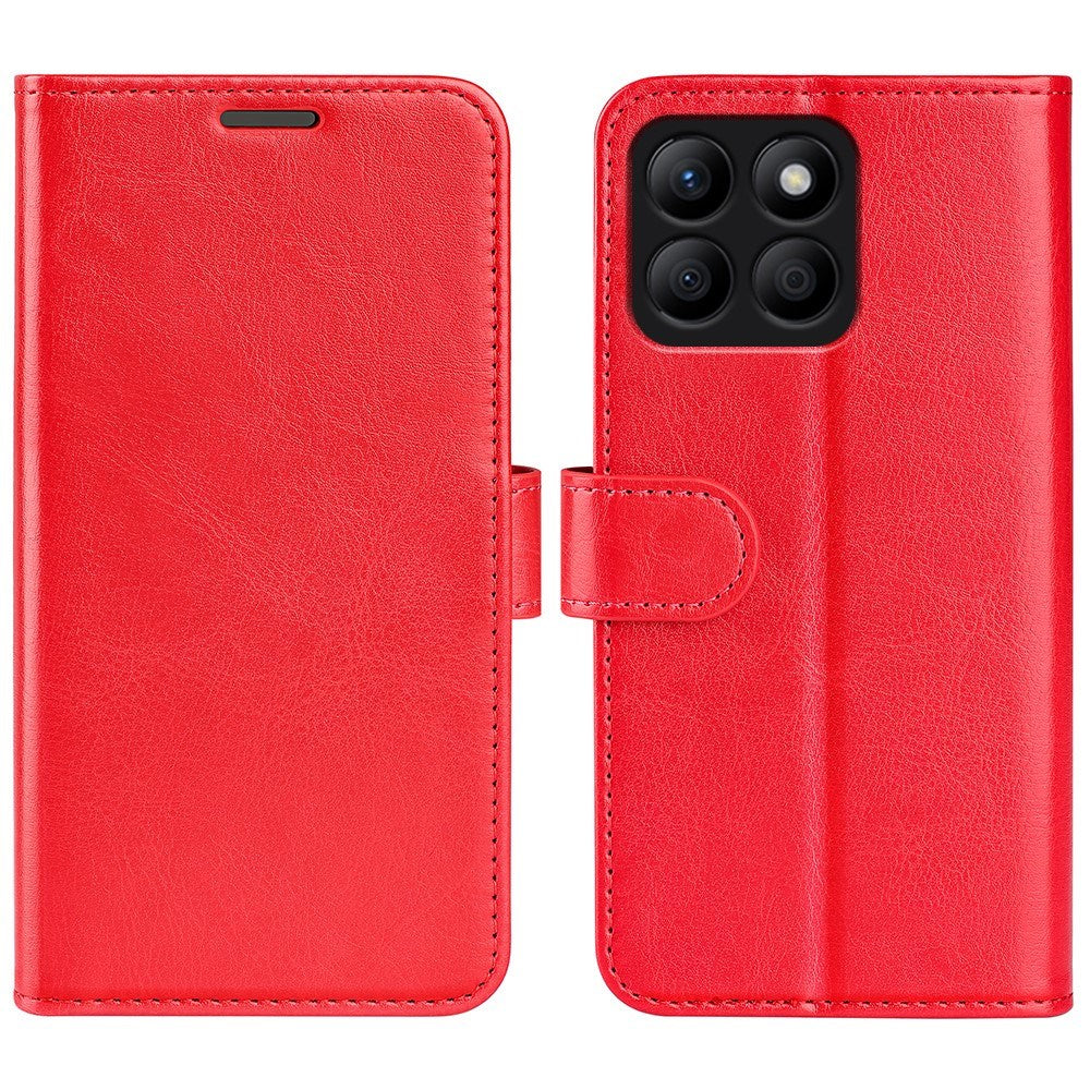 EIDERWOOD Honor X8b Leather Wallet Case w. Magnetic Lock - Red