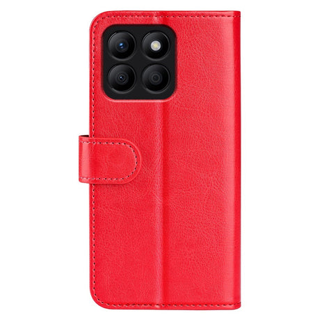 EIDERWOOD Honor X8b Leather Wallet Case w. Magnetic Lock - Red