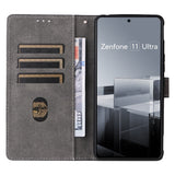 EIDERWOOD Asus Zenfone 11 Ultra Leather Case with Wallet and Strap - Black