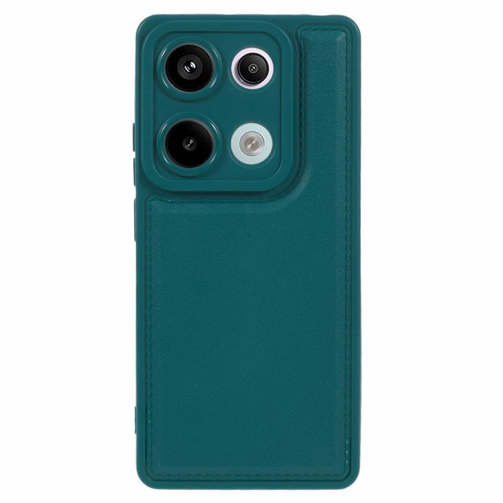 EIDERWOOD Xiaomi Redmi Note 13 Pro (4G) / Poco M6 Pro Flexible Plastic Cover with Leather Cushion - Green