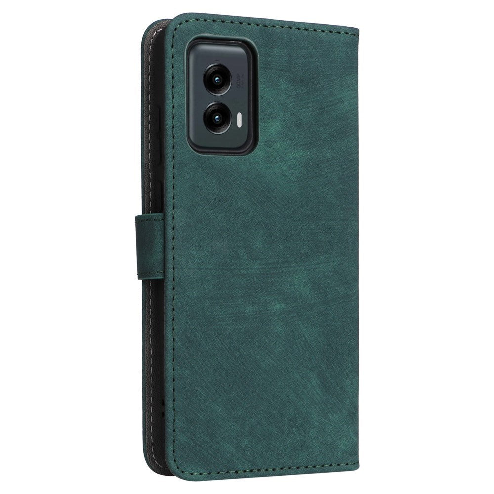 EIDERWOOD Motorola Moto G Stylus 5G (2024) Leather Flip Case with Wallet and Strap - Green