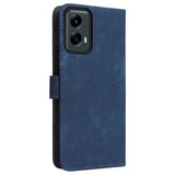 EIDERWOOD Motorola Moto G 5G (2024) Leather Flip Case with Wallet and Strap - Blue